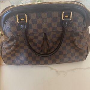 Louis Vuitton Red Interior with Brown Label (Demier Ebene Trevi PM Tote)